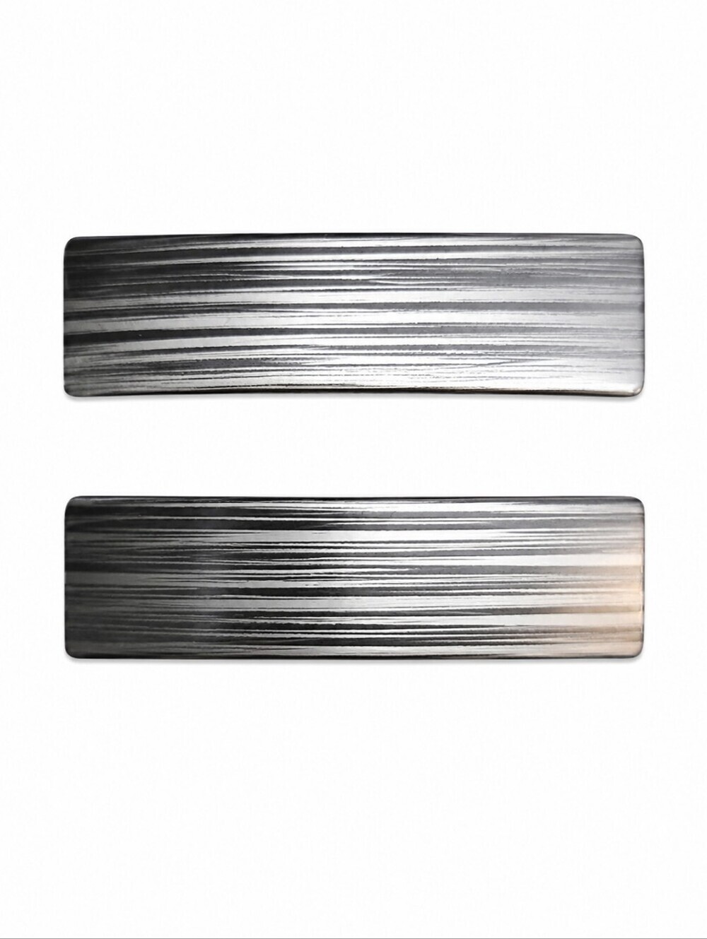 VTG GOODY 1990s Metallic Silver Large Barrettes